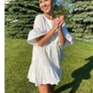 White poplin dress forever 21
